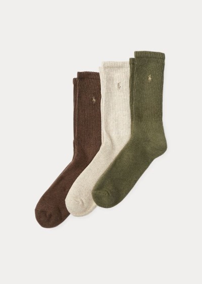 Men's Polo Ralph Lauren Crew 3-Pack Socks | 806423GMX